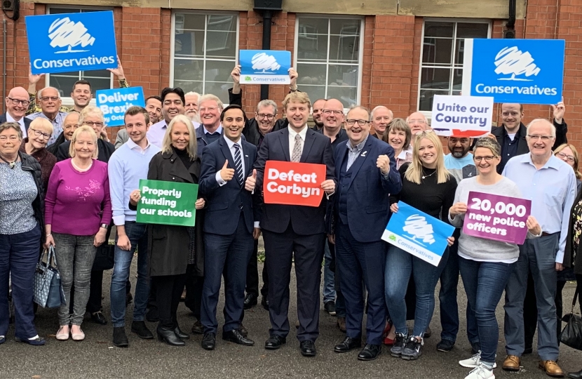 Mark Logan with supporters