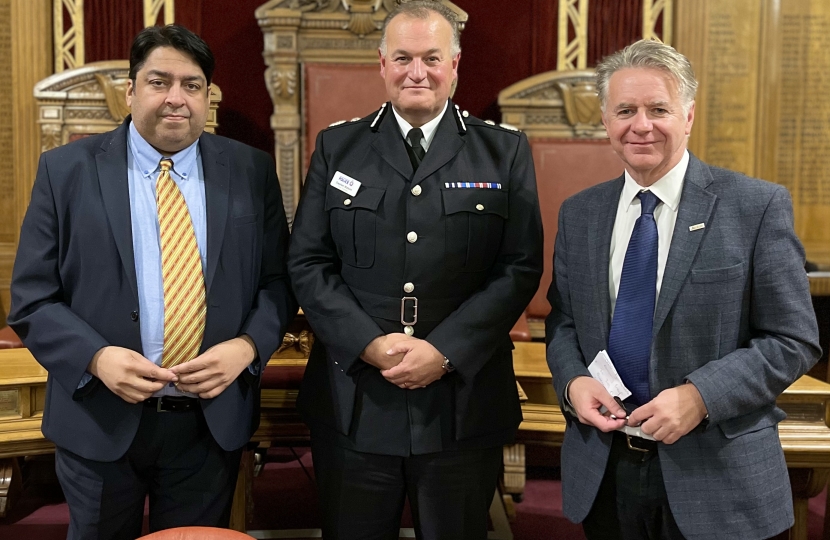 Cllr Dean, Chief Constable Watson, Cllr Cox