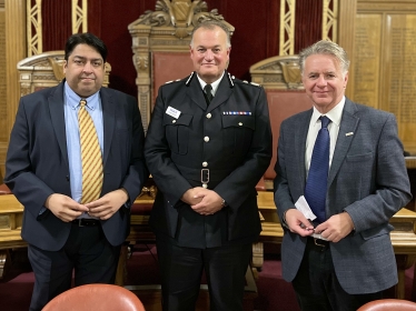 Cllr Dean, Chief Constable Watson, Cllr Cox